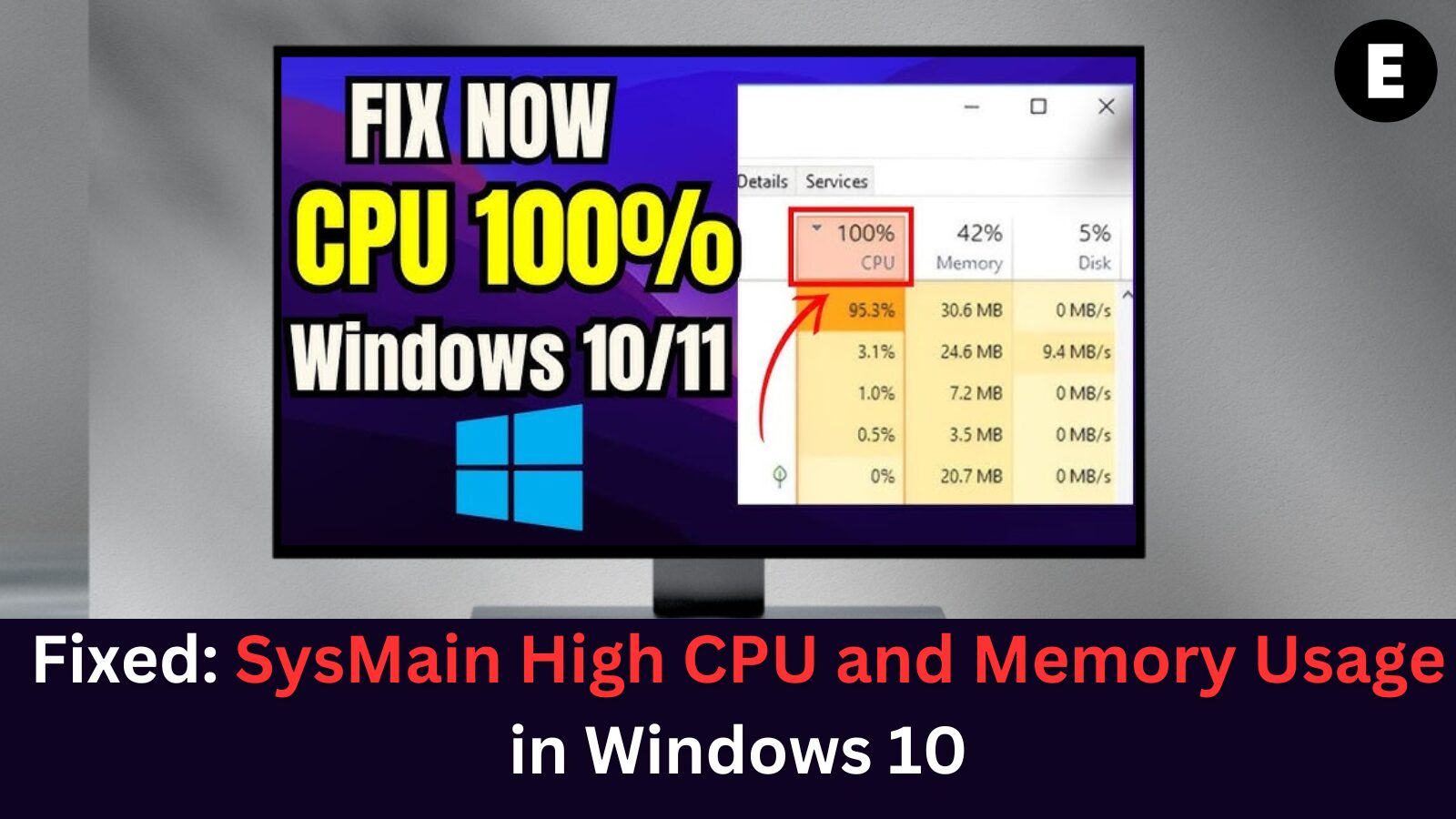 Fixed: SysMain High CPU and Memory Usage in Windows 10